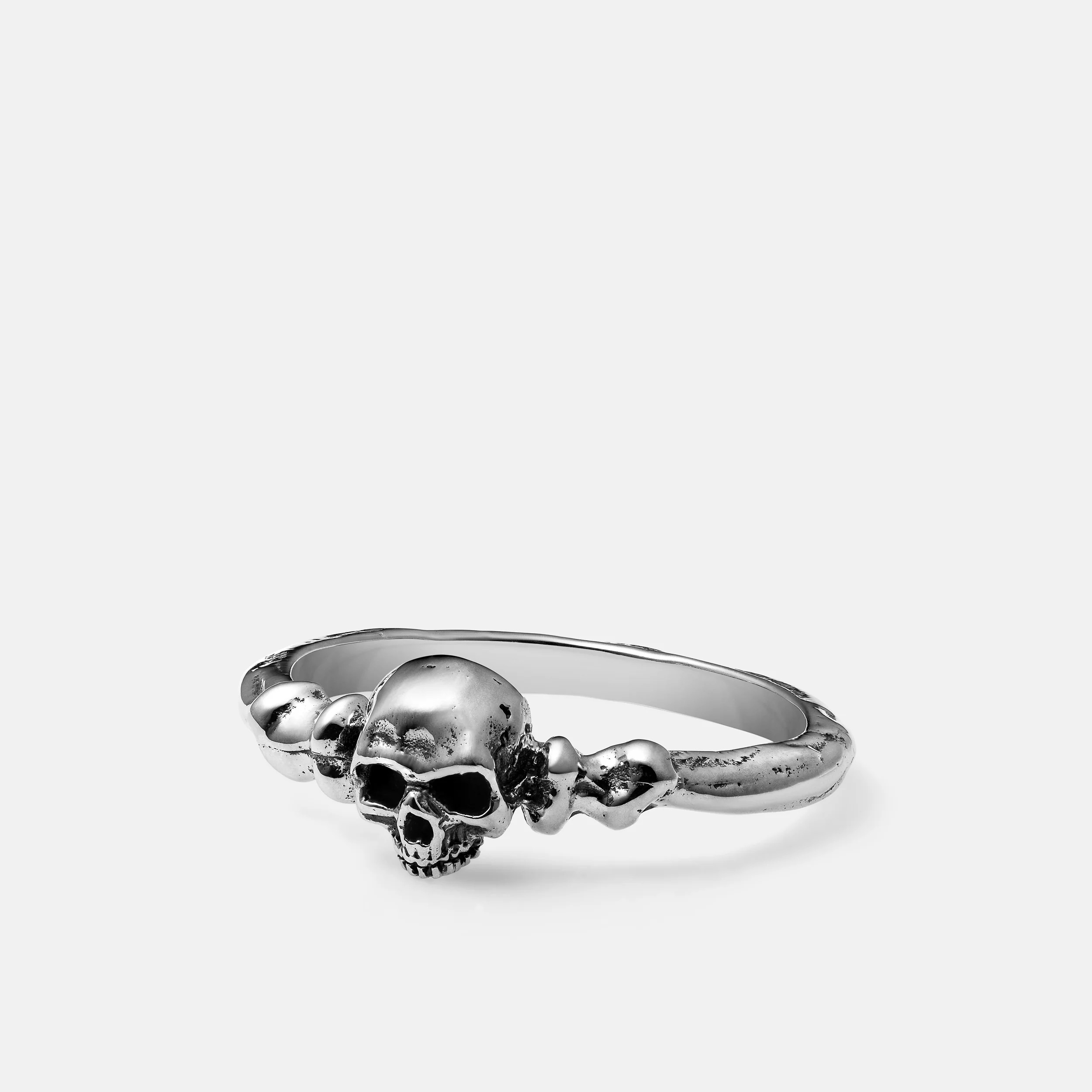 "Salt & Bone x Pete's Pirate Life" Handcrafted Sterling Silver Men's Biker Ring | Clocks and Colours