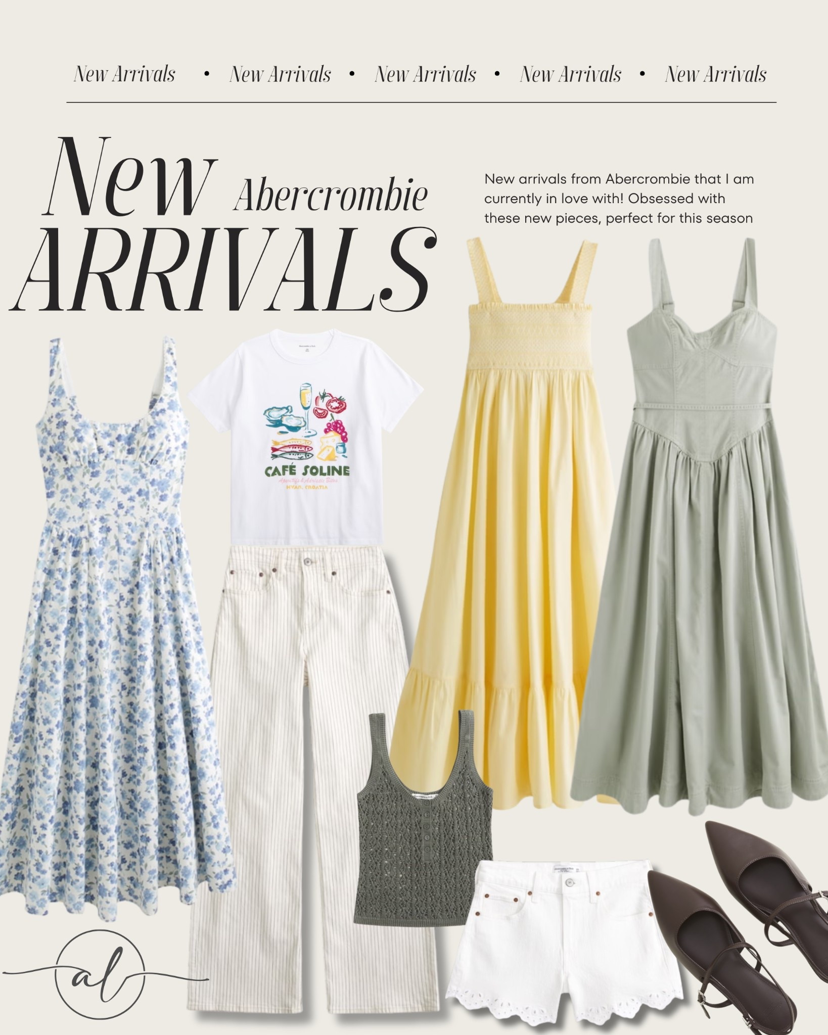 New arrivals under from Abercrombie! Obsessed with these new pieces, perfect for this season. Spring outfits, floral dresses, butter yellow dress, linen pants 

#LTKSeasonal #LTKU #LTKootd