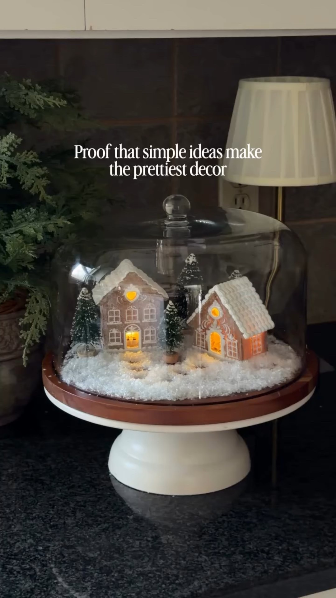 🔗You guys sold out these gingerbread houses but I rounded up a few more! 

This is such an easy holiday DIY that looks high-end without much effort — and truly, anyone can recreate it. 🤍All you need is a cake stand (mine is from @target ) some gingerbread houses, fake snow, and some bottle brush trees! I was able to find everything else on @Amazon !

🔗Follow and comment SHOP for links! 

#christmas #christmasdecor
#christmasdecorations #diy #diydecor #diycloche #cloche #holidays #holidaydecor #holidaydecorating #diyholiday #howihome #howiholiday #bhghome #bhgholiday
#bhgstyle #bhghowiholiday