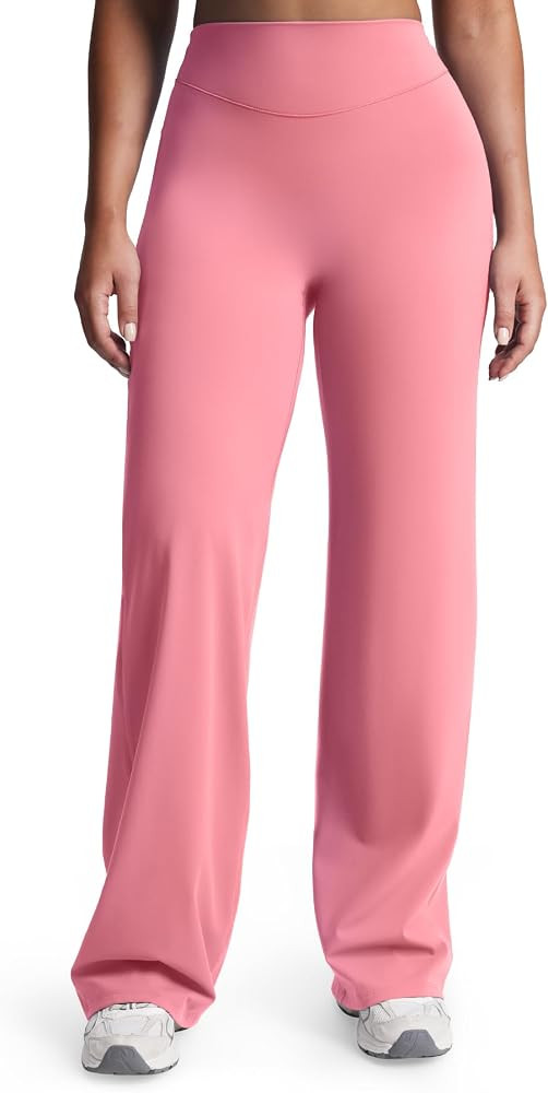 Aoxjox Women's Velura Straight Leg Yoga Pants, Buttery Soft PlushFlex™ Mid-Waist Wide-Leg for W... | Amazon (US)