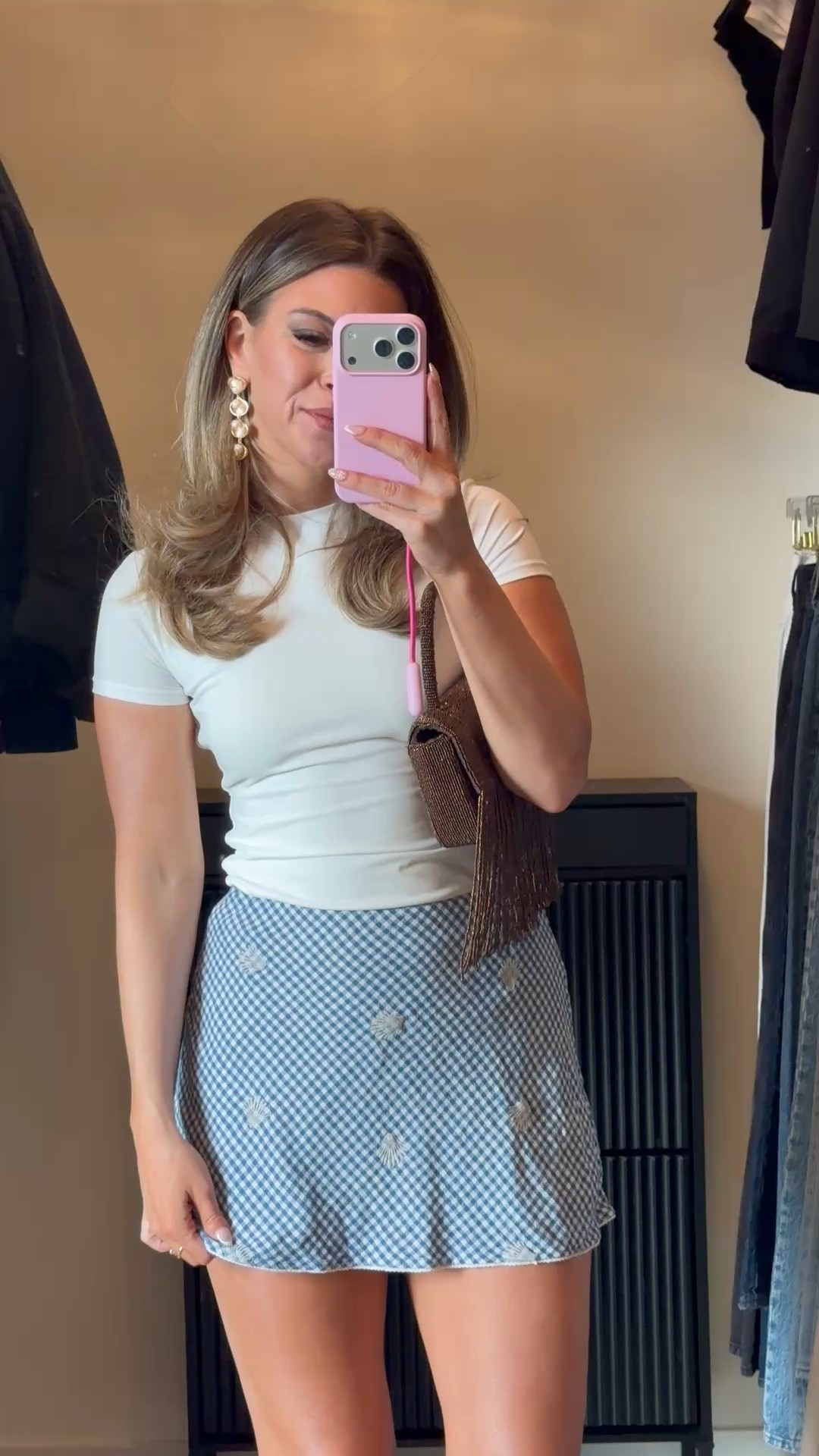 white double lined basic white tee styled with blue mini skort

Wearing my usual small/2 in most
Xs in skort

Date night
Casual lunch
Workwear
Spring outfit
Shopping look
Mom looks
Everyday
Basic tee

#LTKootd #LTKValentine #LTKSeasonal