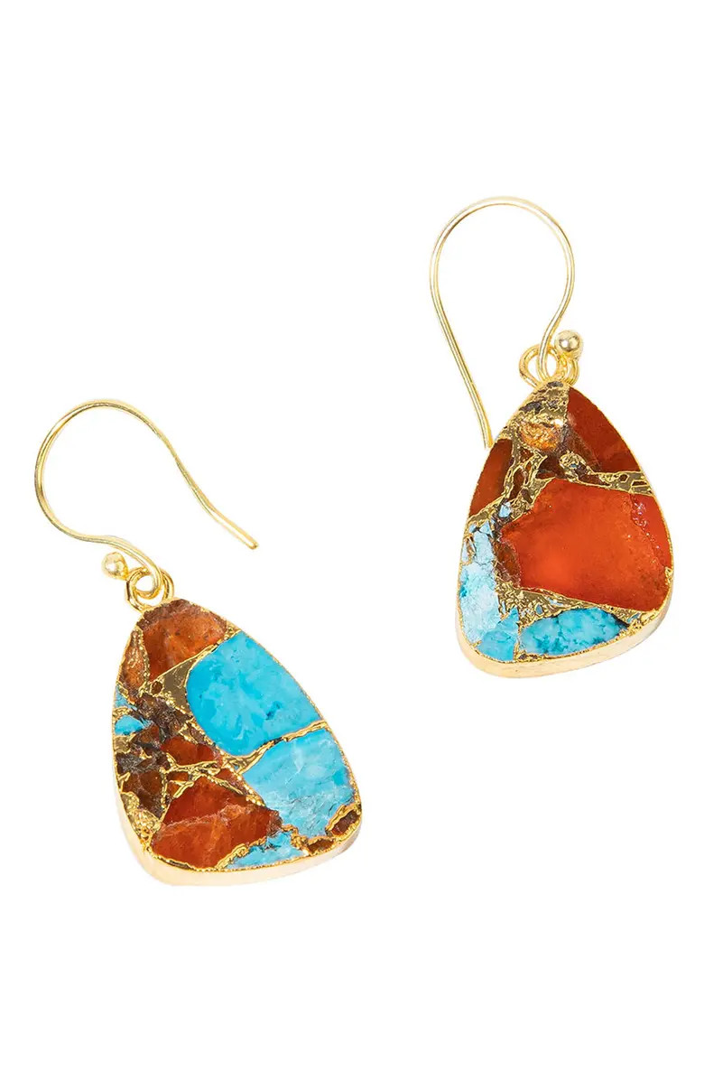 SAACHI Mojave Turquoise Teardrop Earrings | Nordstromrack | Nordstrom Rack