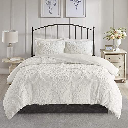 Madison Park Tufted Chenille 100% Cotton Duvet Modern Luxe All Season Comforter Cover Bed Set wit... | Amazon (US)