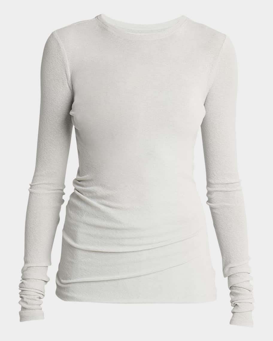Proenza Schouler Roger Gauzy Jersey Long-Sleeve T-Shirt | Neiman Marcus