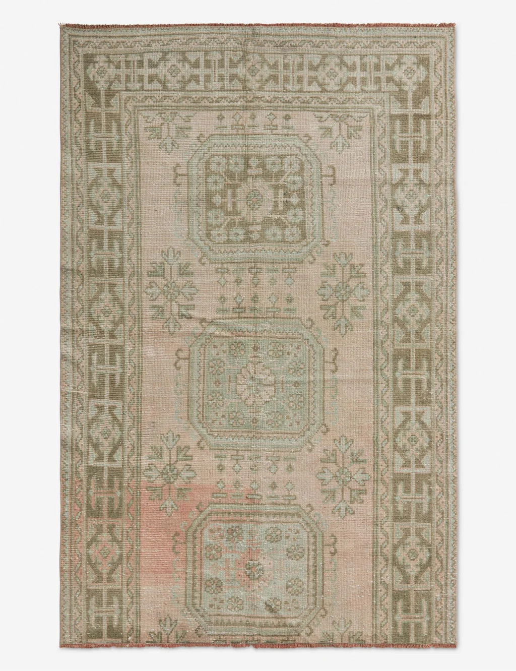 Vintage Turkish Hand-Knotted Wool Rug No. 192, 4'3" x 6'6" | Lulu and Georgia 