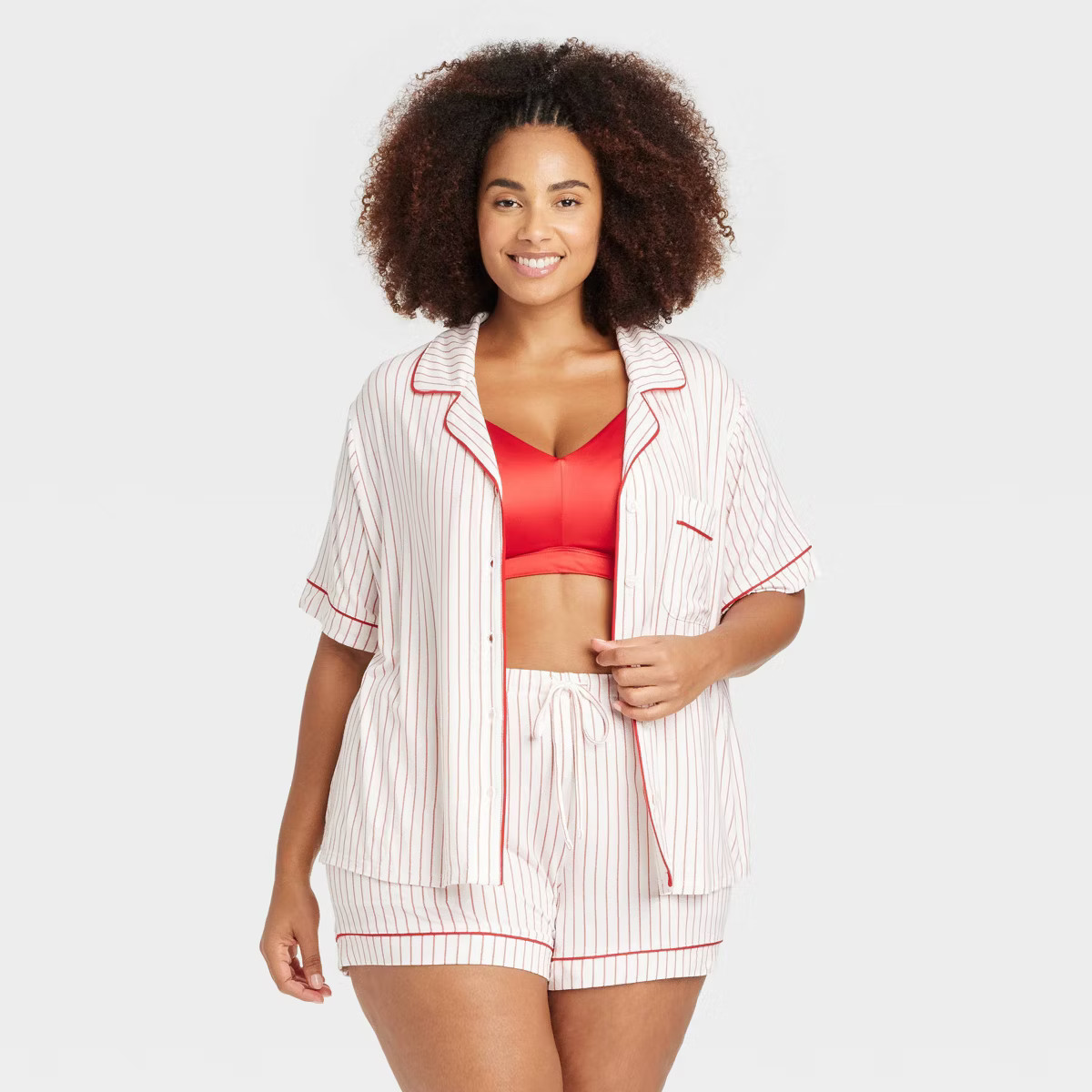 Women's Cloud Knit Short Sleeve Top and Shorts Pajama Set - Auden™ | Target