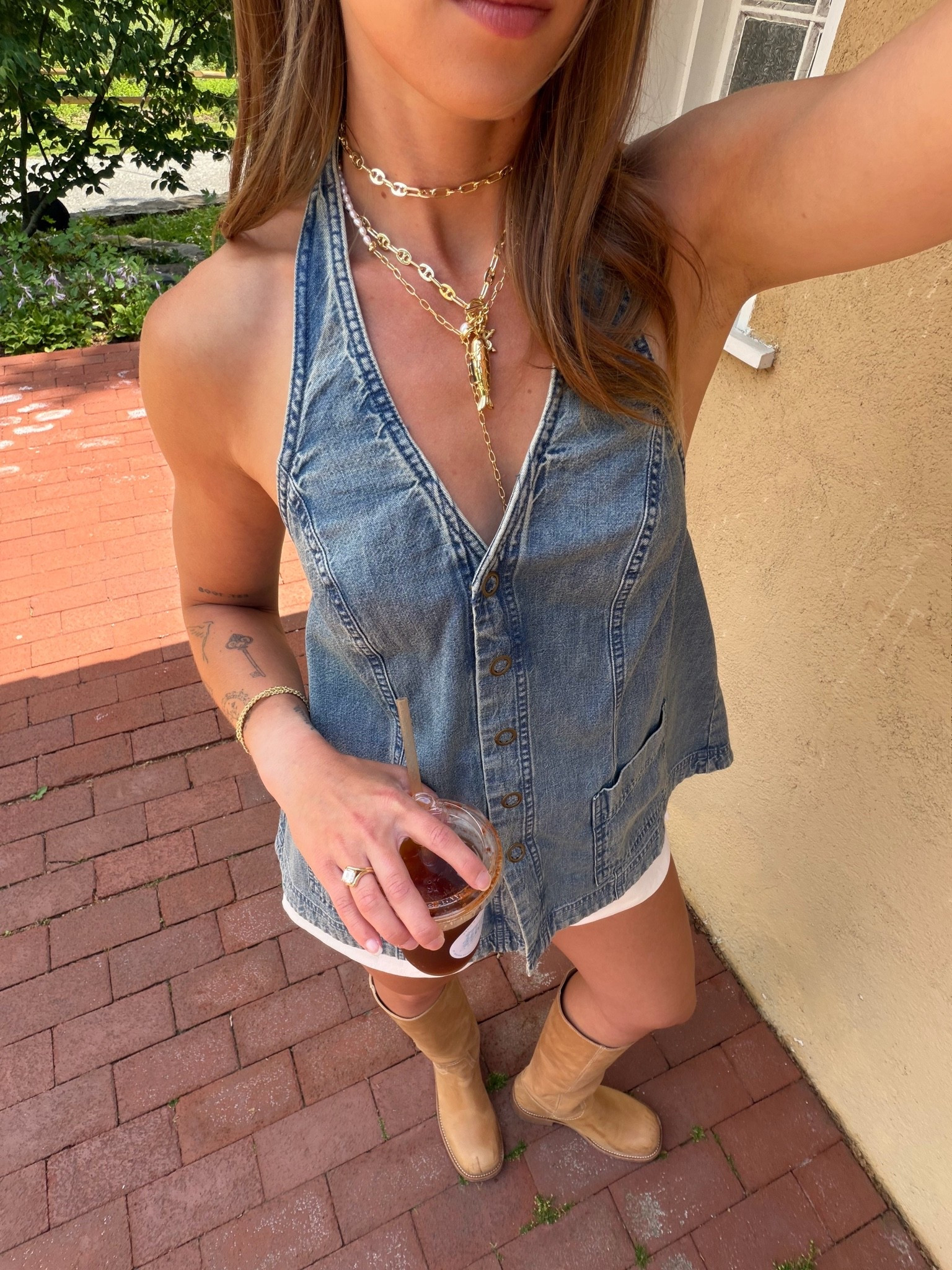 7/3/26 Casual Summer Outfit of the Day

One of my favorite casual summer outfits lately 🤍 wearing an older Free People denim vest with my lightweight Aritzia shorts, layered Kendra Scott jewelry, and tall Steve Madden boots. Easy, timeless pieces that I know I’ll keep reaching for all summer long. Everything I can link is linked here ✨

#LTKootd #LTKSeasonal