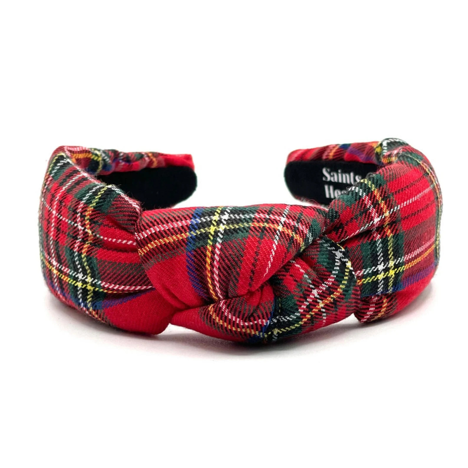 Red Tartan Plaid Knot Headband, Christmas Hair Accessory - Etsy | Etsy (US)