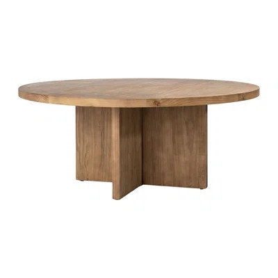 Harley Pine Solid Wood Pedestal Dining Table | Perigold