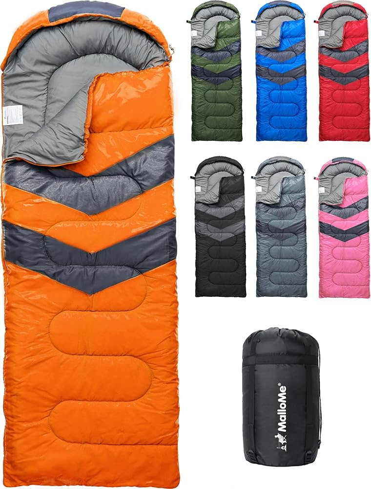 MalloMe Sleeping Bags for Adults Cold Weather & Warm - Backpacking Camping Sleeping Bag for Kids ... | Amazon (US)