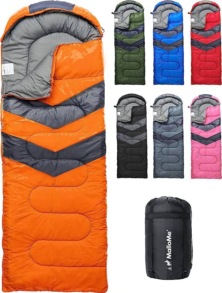 MalloMe Sleeping Bags for Adults Cold Weather & Warm - Backpacking Camping Sleeping Bag for Kids ... | Amazon (US)