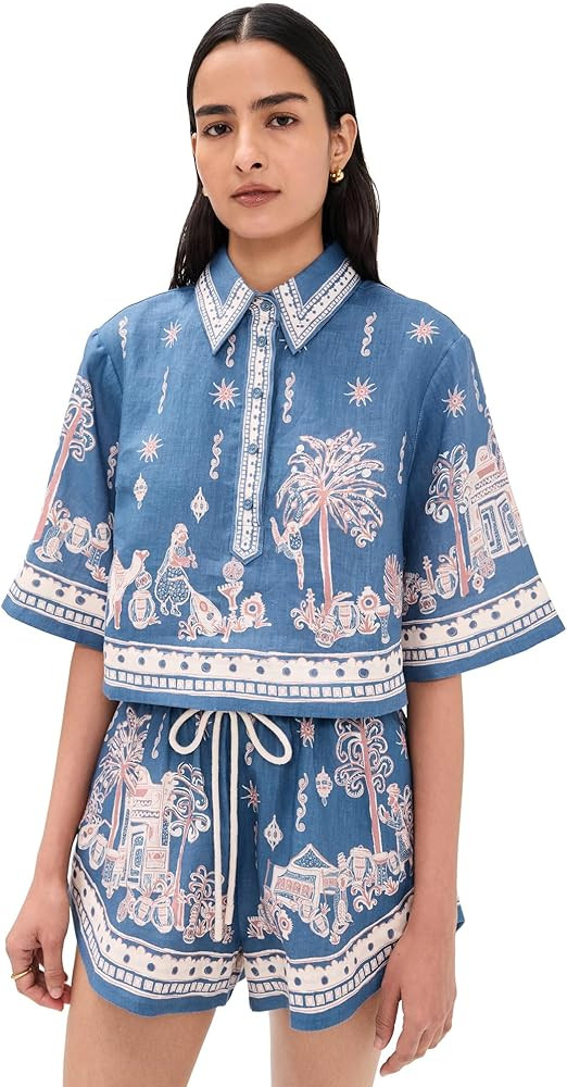 ALÉMAIS Women's Acacia Cropped Shirt | Amazon (US)