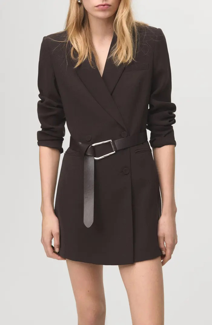 MANGO Loida Long Sleeve Double Breasted Coat Dress | Nordstrom | Nordstrom