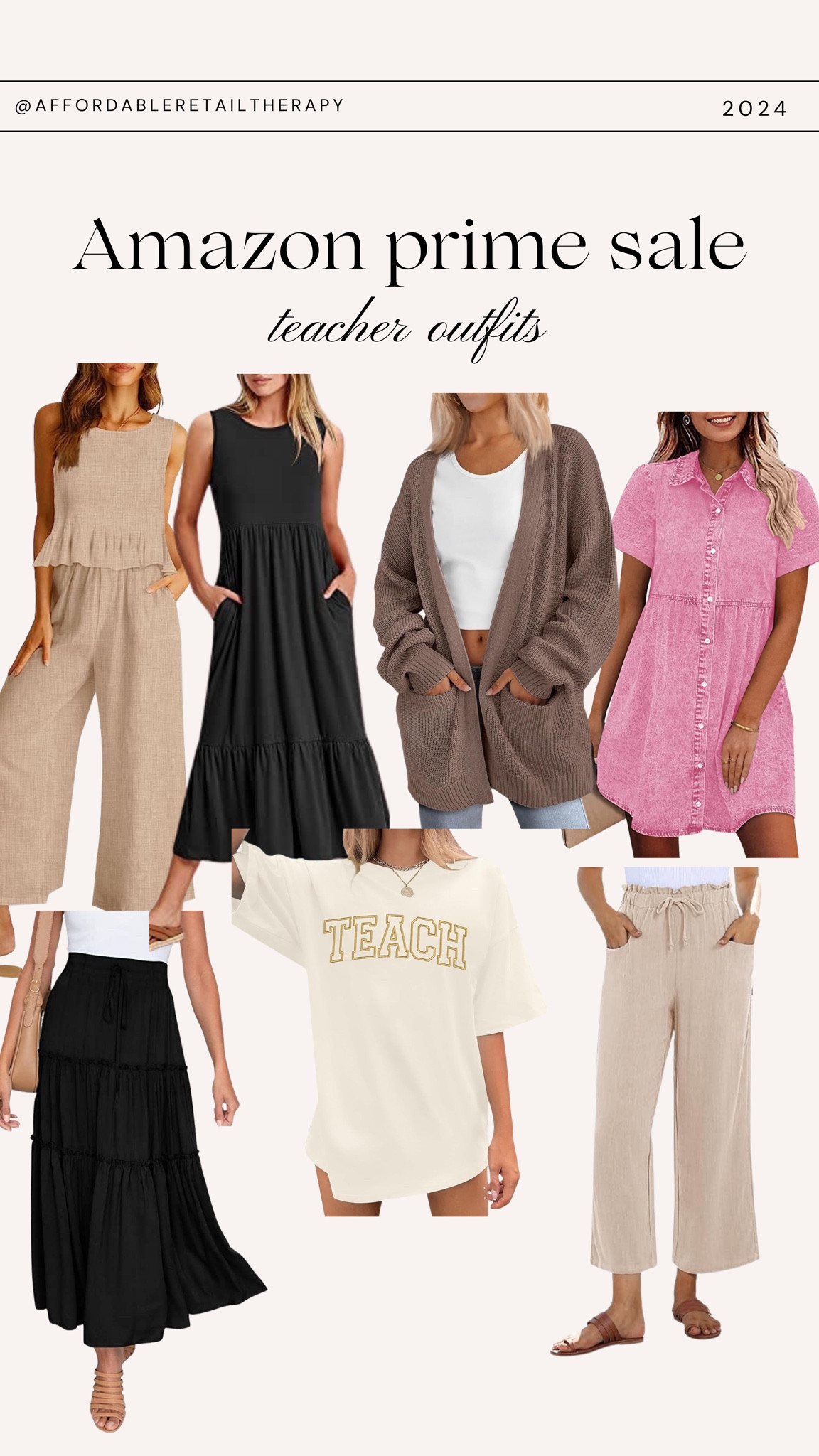 Teacher outfits
Amazon prime sale
Matching set
Summer dress
Office outfit
Workwear 
Linen pants 
Cardigan 
Dress
Teacher style
Amazon fashion 
Maxi skirt 
Denim dress
Teach T-shirt 
Comfy casual
Office outfit ideas 


#LTKSummerSales #LTKBacktoSchool #LTKStyleTip