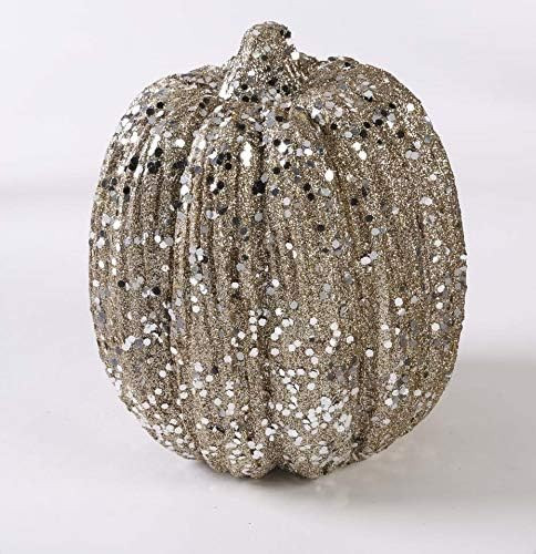 K&K Interiors 40610B 6 Inch Champagne Glitter Pumpkin | Amazon (US)