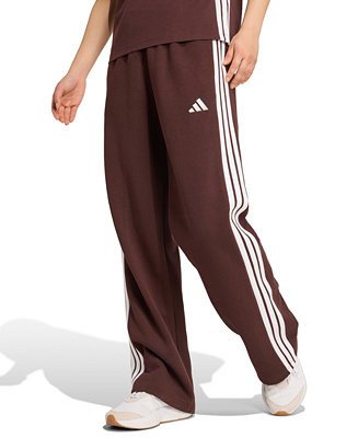 Women's Essentials 3-Stripes Fleece Slim Pants | Macy's