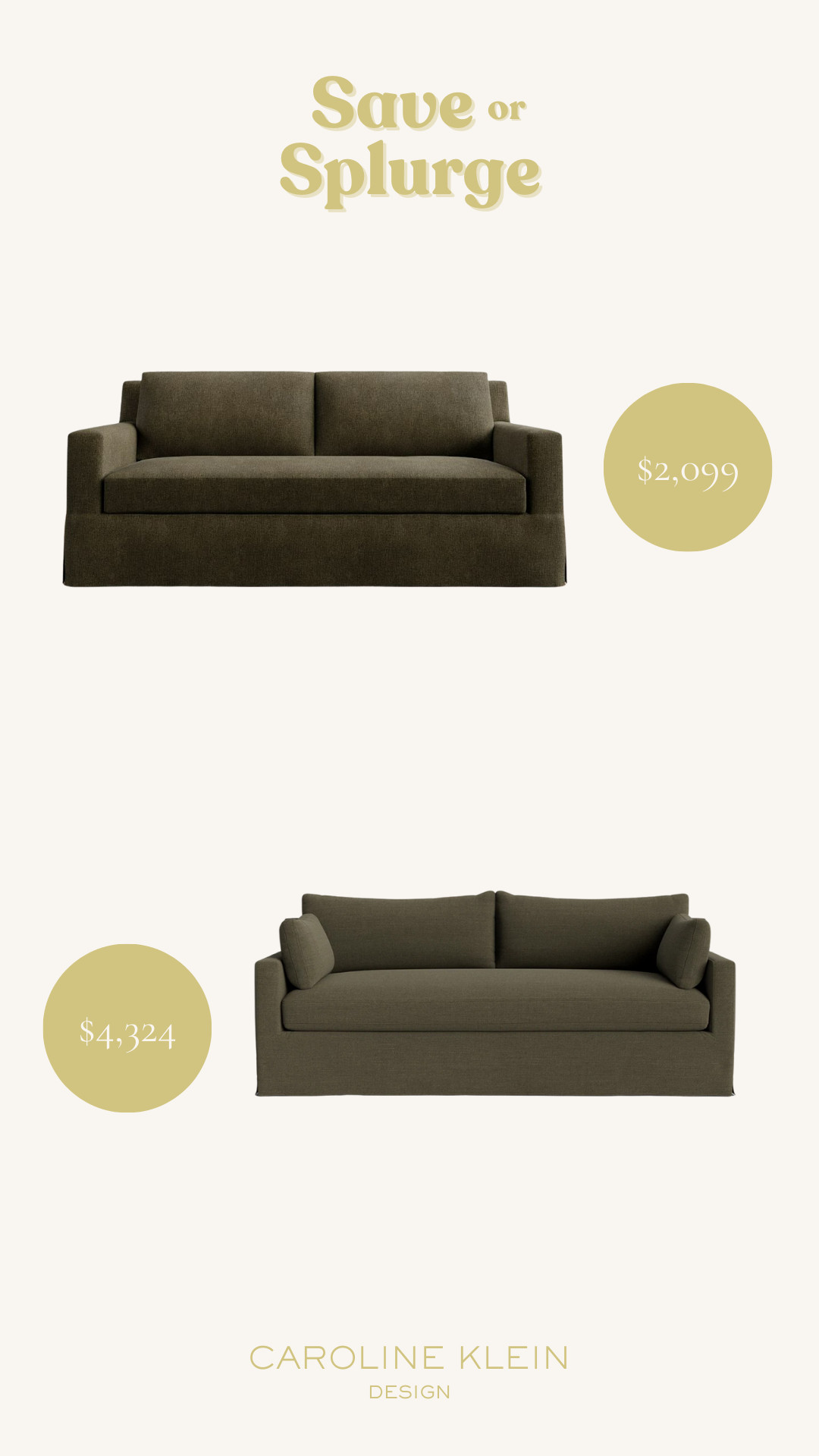 Save or Splurge: Slipcovered Sofa 

 #LTKHome