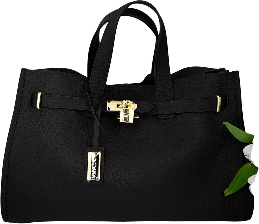 Urban Luxe Tote with Gold Hardware & Adjustable Strap – Women’s Shoulder Bag | Amazon (US)