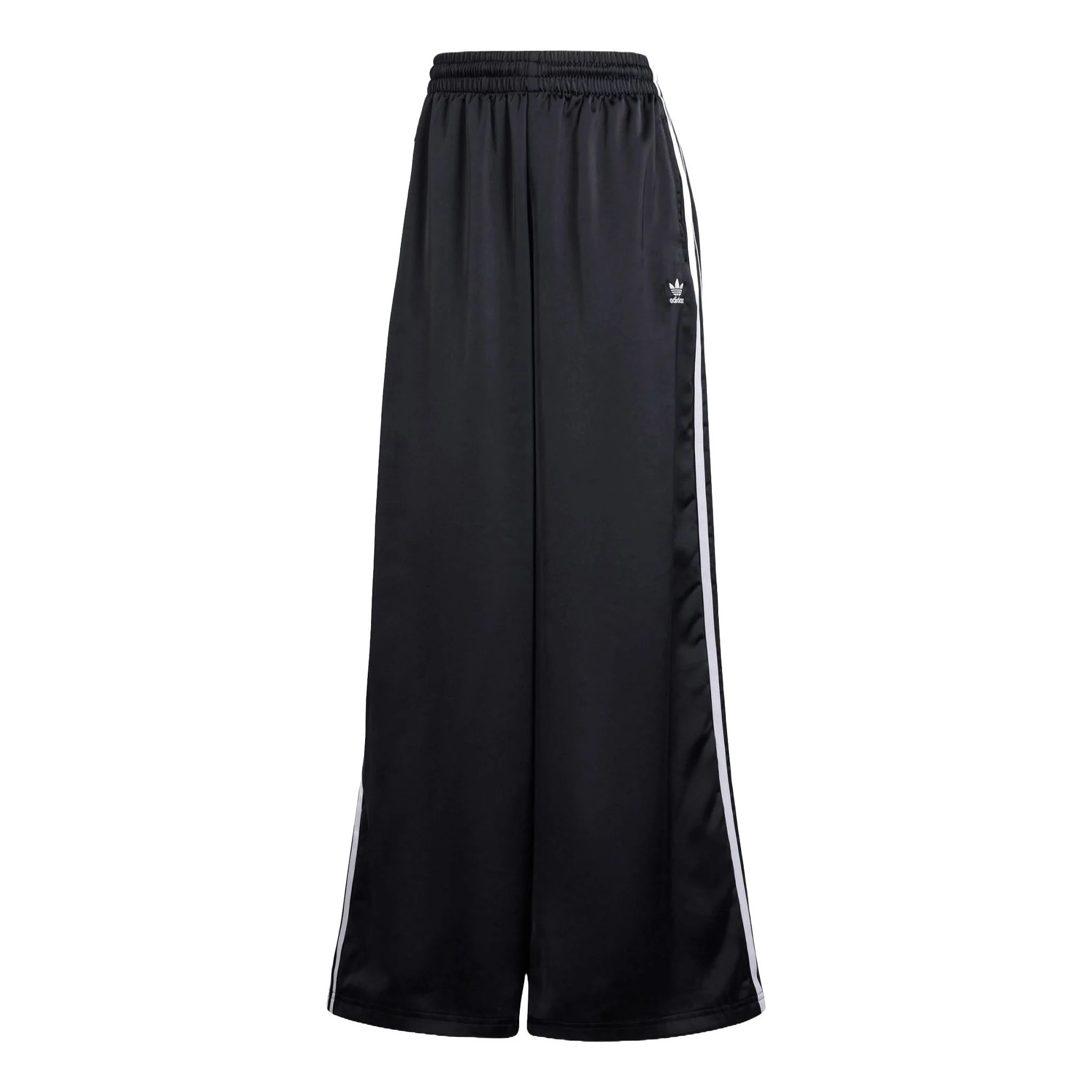 (WMNS) adidas Adicolor Satin Wide Leg Track Pants Asia Sizing 'Black' IU2520 | KICKS CREW