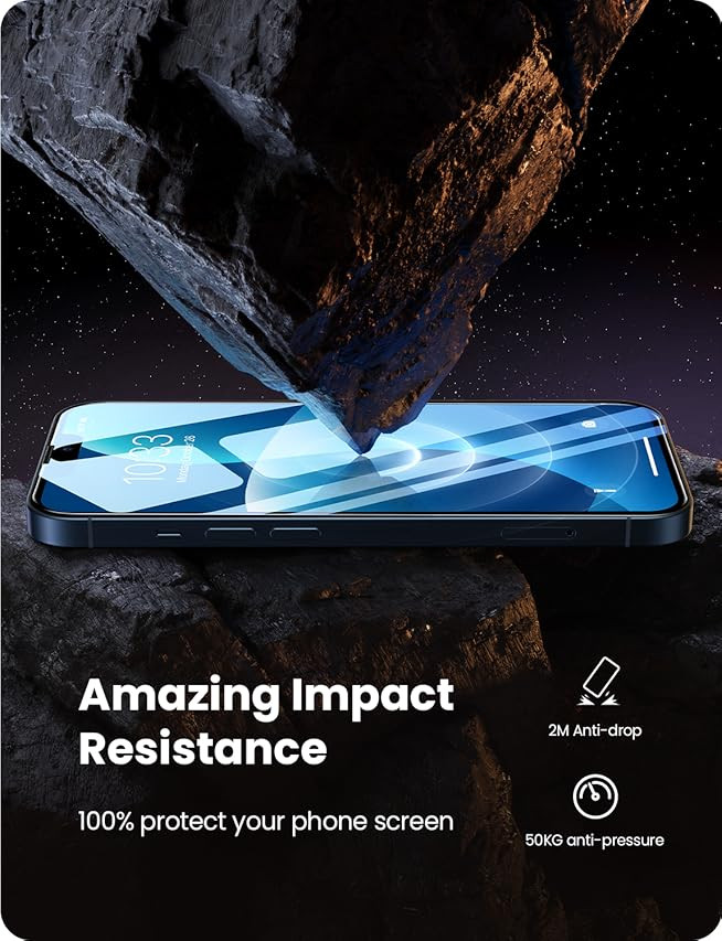 Mkeke Compatible with iPhone 13 Pro Max Screen Protector, Tempered Glass Screen Protector for iPhone | Amazon (US)