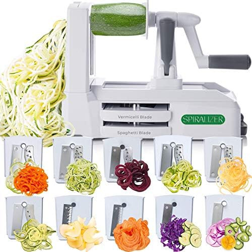 Spiralizer Ultimate 10 Strongest-and-Heaviest Duty Vegetable Slicer Best Veggie Pasta Spaghetti M... | Amazon (US)