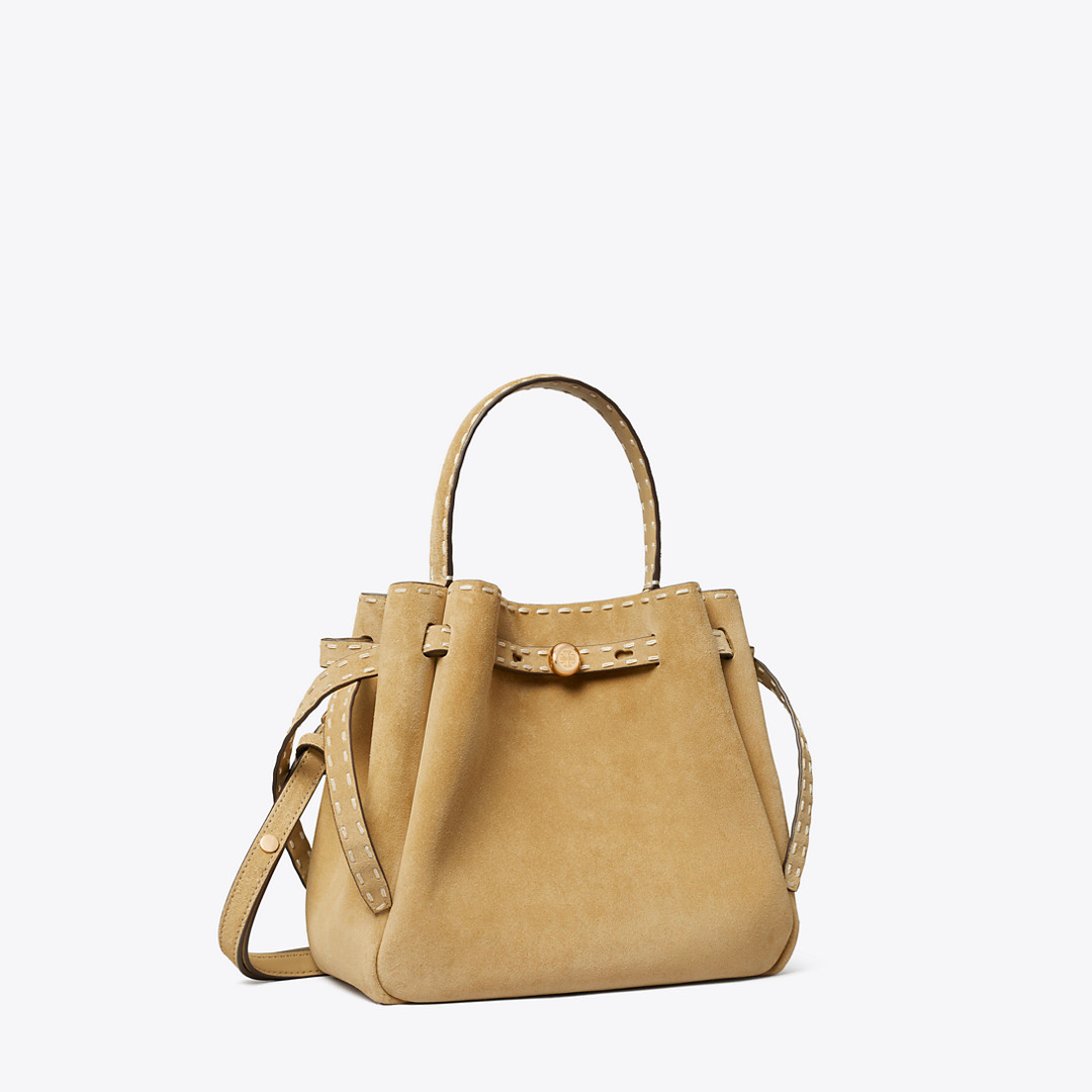 Tory Burch Romy Suede Pick Stitch Bucket Bag | Tory Burch (US)