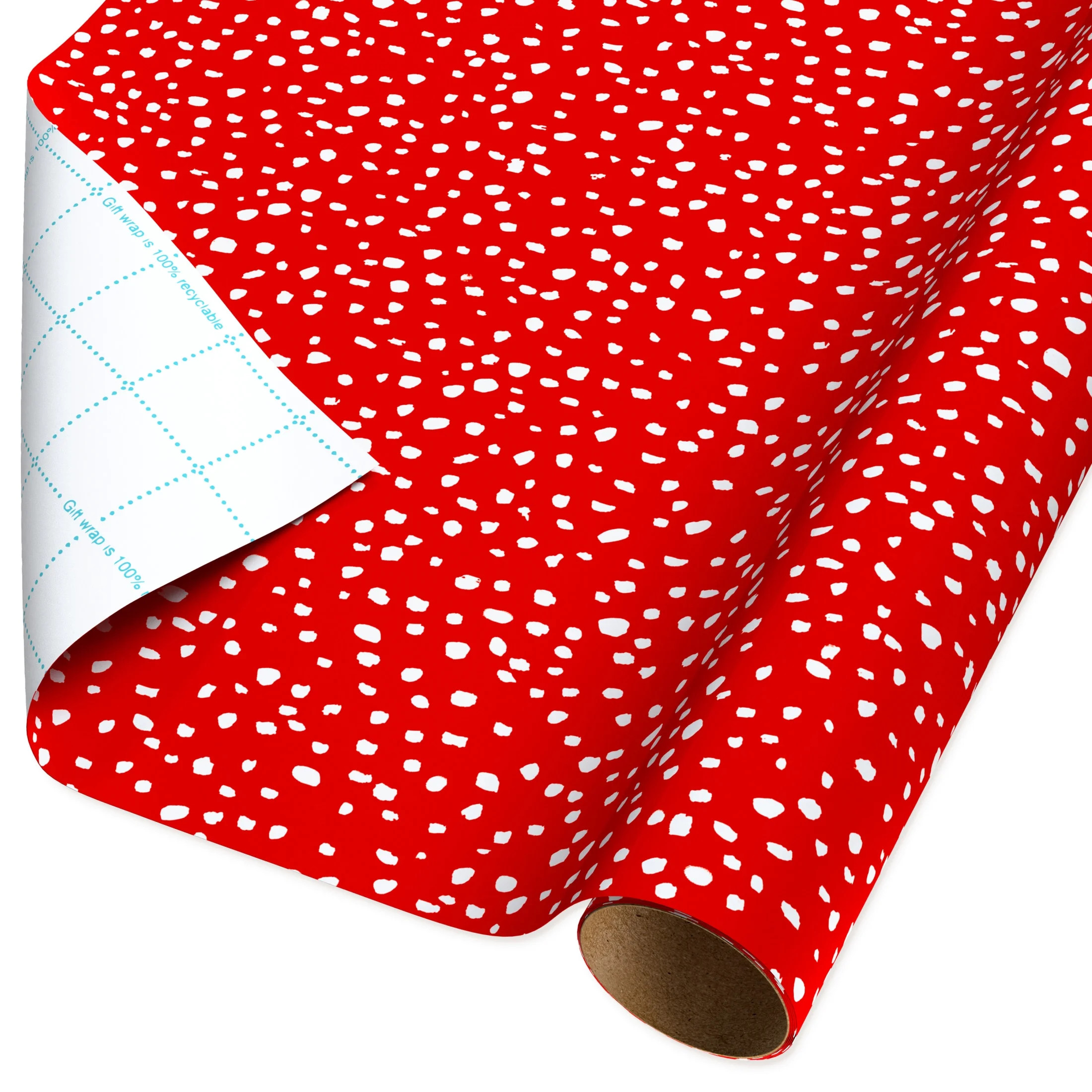 Red and White Dots Christmas Wrapping Paper, 160 sq ft, by Holiday Time | Walmart (US)