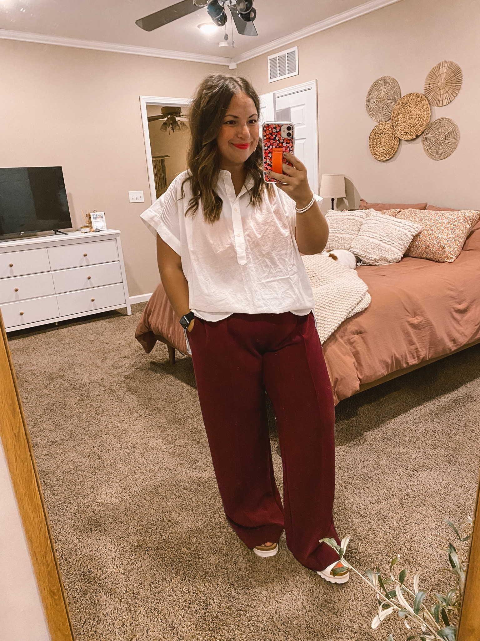 This Target workwear outfit looks so put together but is legit SO COMFY! These pants feel like sweats & y’all know I love that for the work place lol! 

sandals: fit true to size // wearing a 5
pants: fit true to size // wearing a large
blouse: fits oversized // wearing a large

#LTKFindsUnder100 #LTKFindsUnder50 #LTKStyleTip