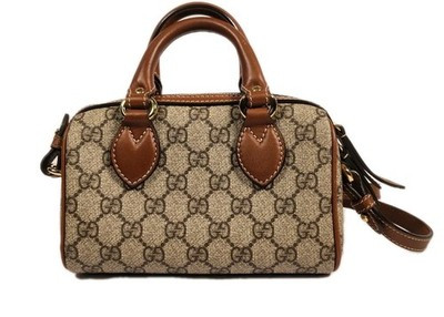 Gucci Supreme GG Monogram Mini Boston Bag Beige Tuscany Top Handle | eBay | eBay US