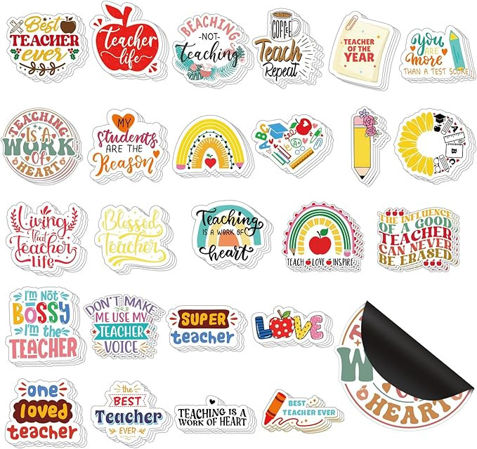 100 Pcs Teacher Appreciation Gifts in Bulk Refrigerator Magnets Sets for Teachers' Day Appreciati... | Amazon (US)