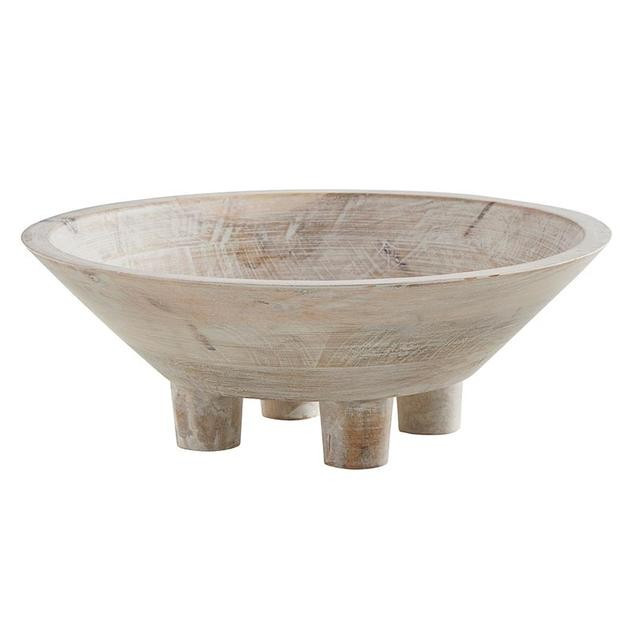 Footed Wooden Bowl | Nigh Road
