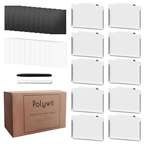 Pantry Basket Labels Clip on for Storage Bins, with 20 Label Cards, Kitchen Bin Chalkboard Label ... | Walmart (US)