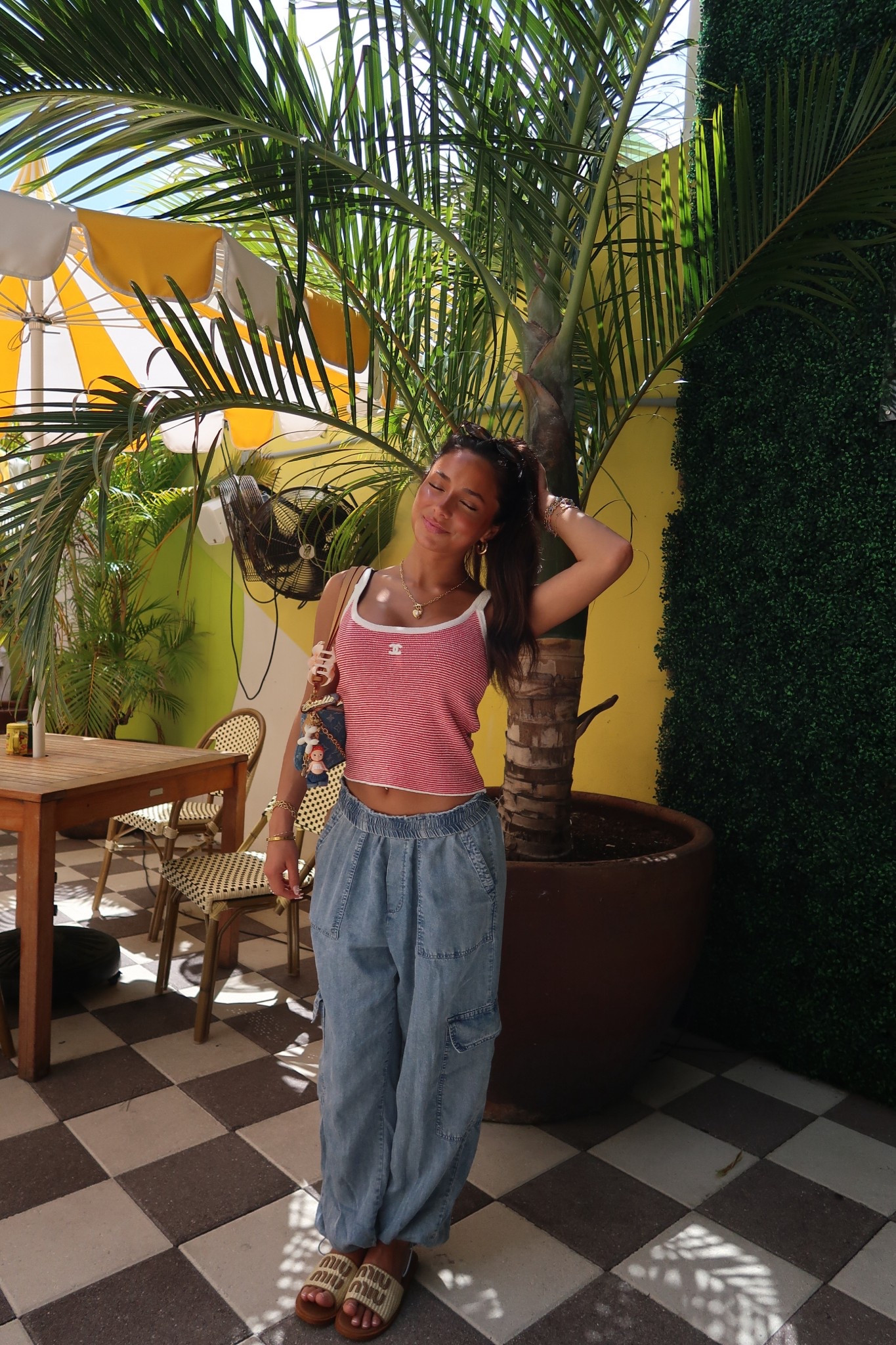 brunch in miami!! couldnt find the exact pants they were from marshalls but tagged some cute ones