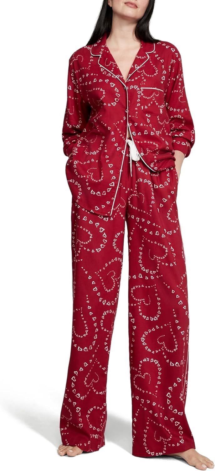 Victoria's Secret Flannel Long Pajama Set, Women's Sleepwear (XS-XXL) | Amazon (US)