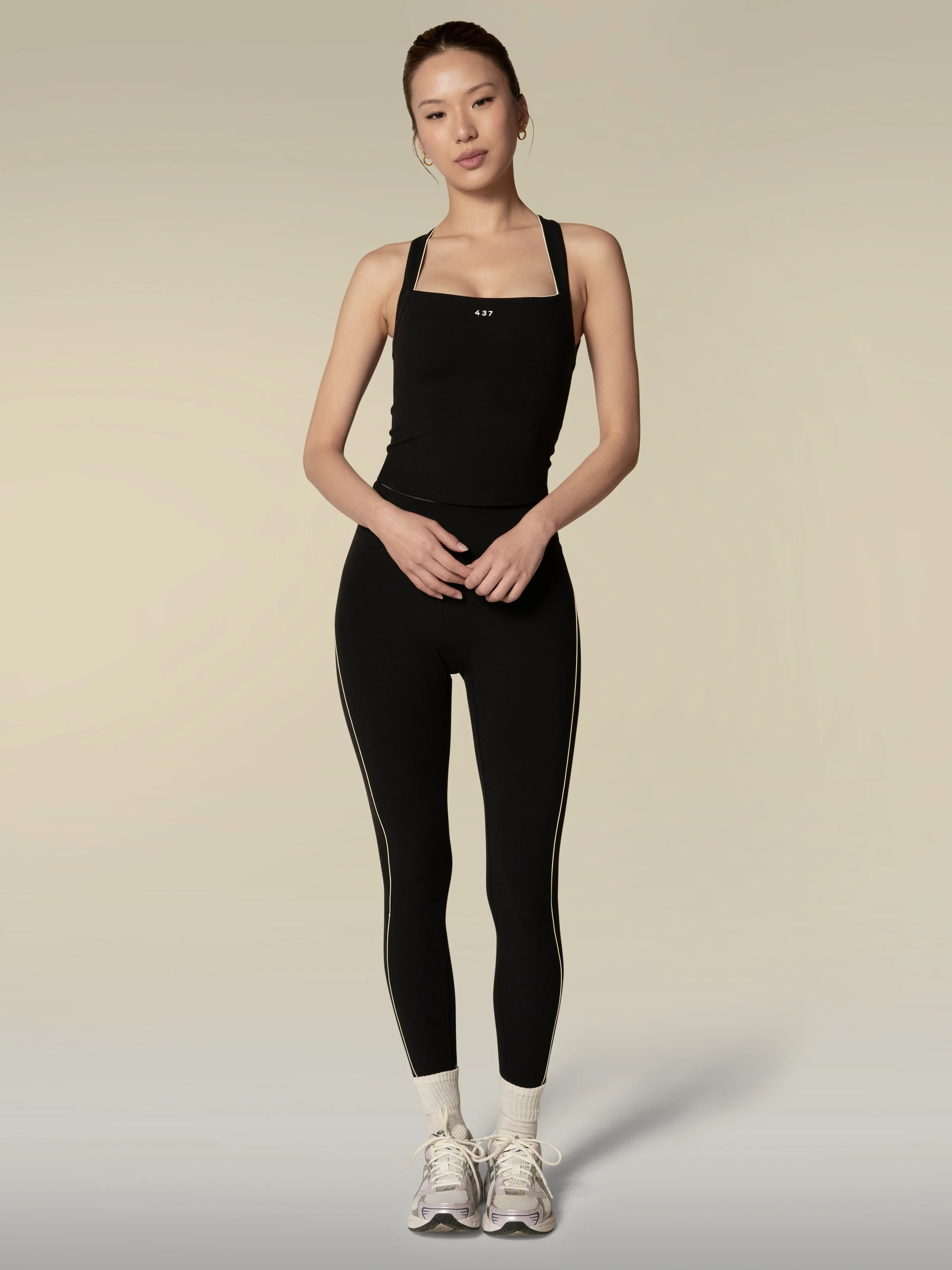 The Studio Legging / Black-Crème | 437