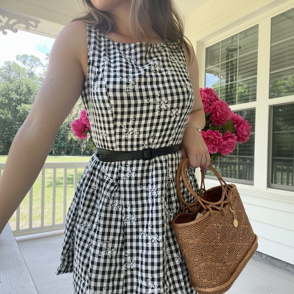 Summer Gingham 🌺🌺 I added the belt for a bit of waist definition being that this does have a looser fit in the middle . I’m wearing a size small 🔗

#LTKootd #LTKgrwm #LTKdayinmylife