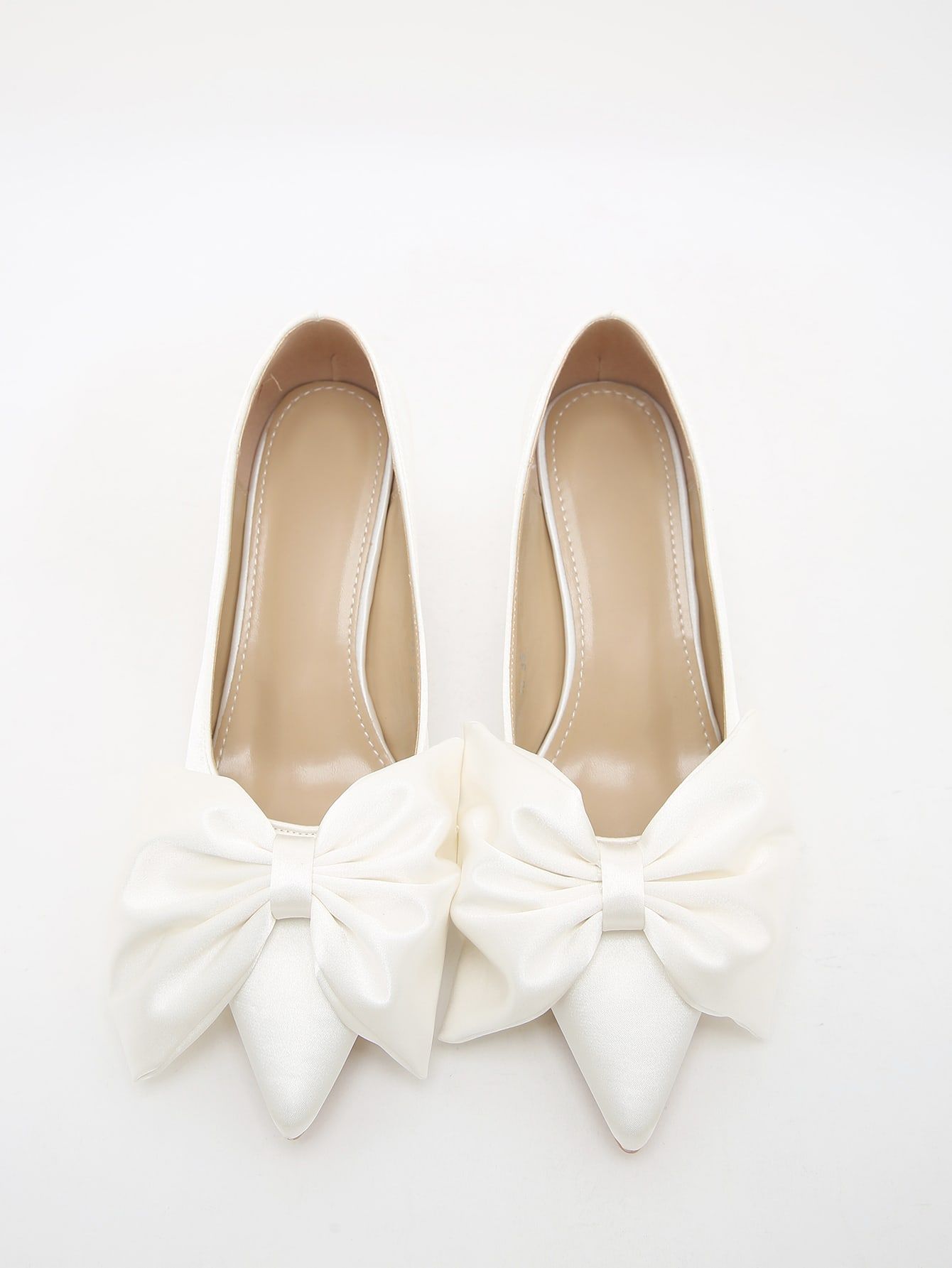 Bow Decor Point Toe Court Pumps | SHEIN