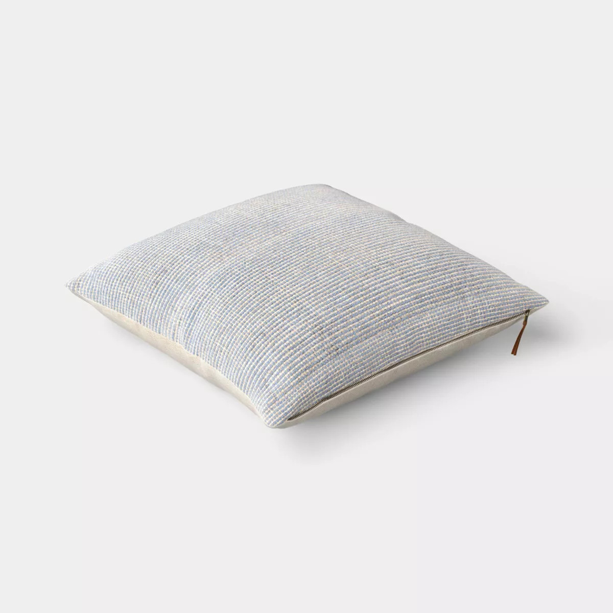 Square Chunky Linen Pillow with Exposed Zipper Blue - Threshold™ | Target