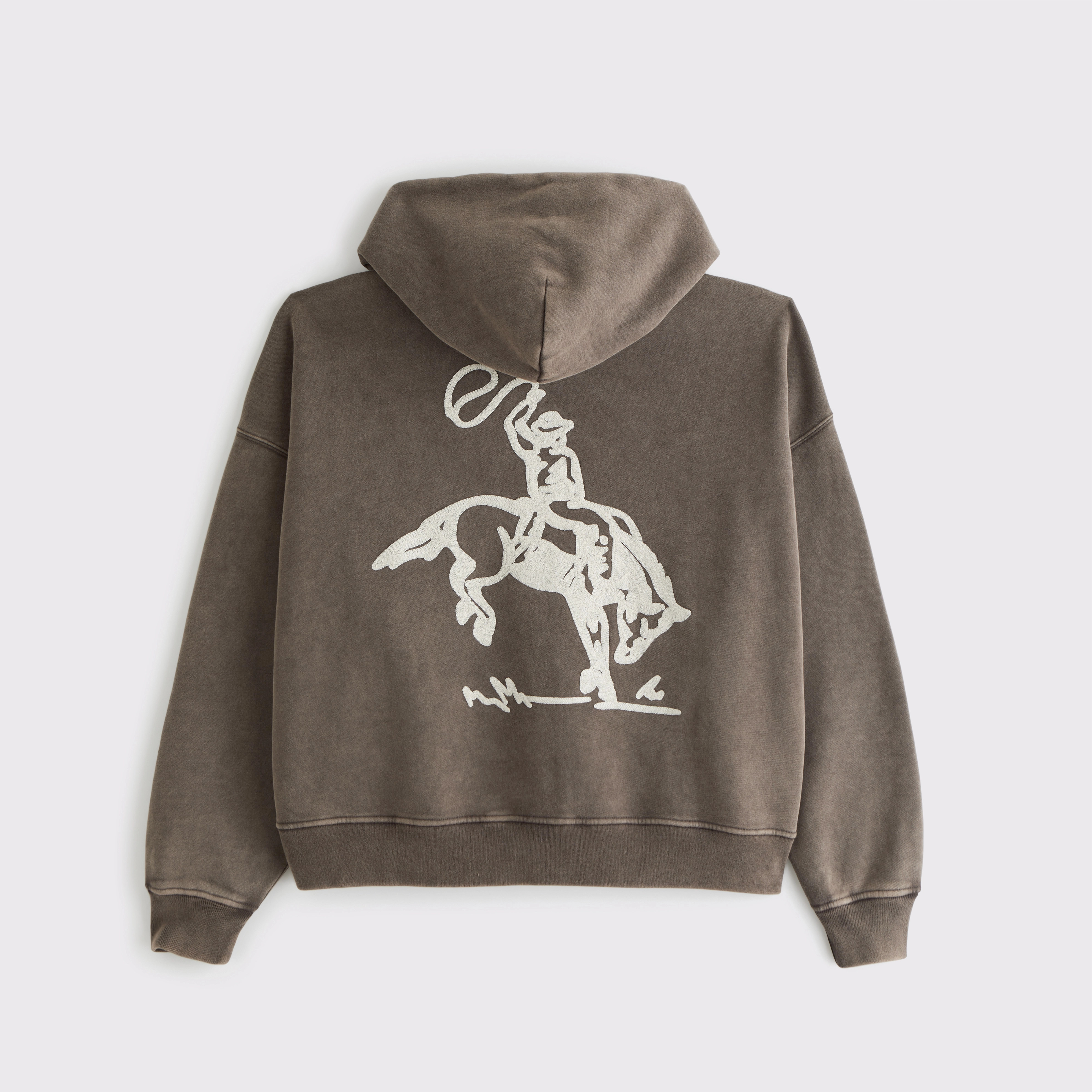 Cowboy Cropped Full-Zip Hoodie | Abercrombie & Fitch (US)