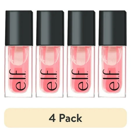 (4 pack) e.l.f. Glow Reviver Lip Oil Pink Quartz 0.25 fl. oz. | Walmart (US)