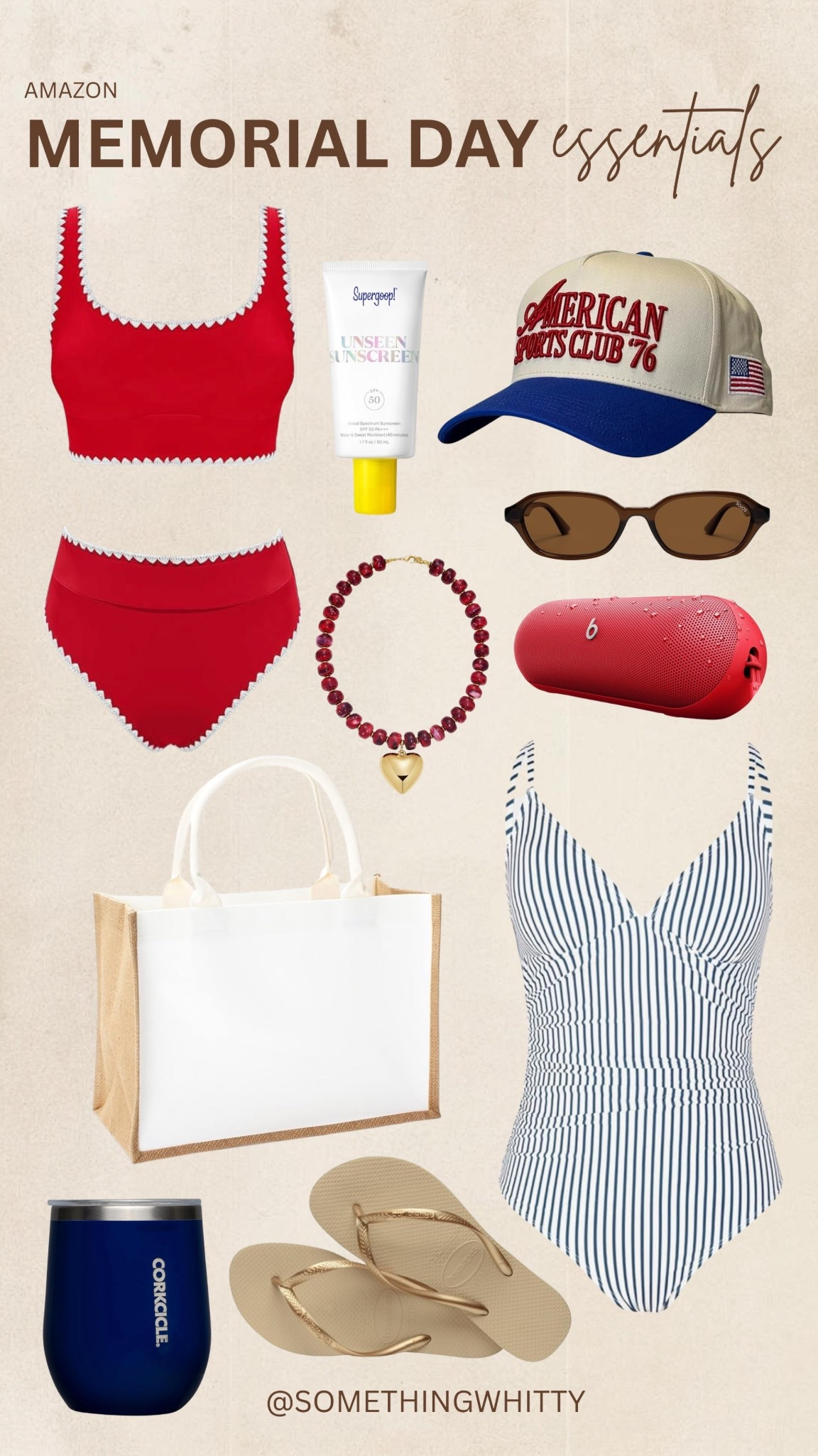Memorial Day essentials - these products will keep you stylish and cool all day long! // sunscreen is SPF 50, the wine tumbler keeps drinks cold for 6 hours, and the speaker has up to 24H battery lite

#LTKSwim #LTKootd #LTKU