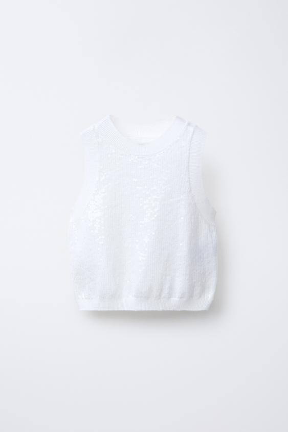 SEQUIN KNIT TOP | Zara US