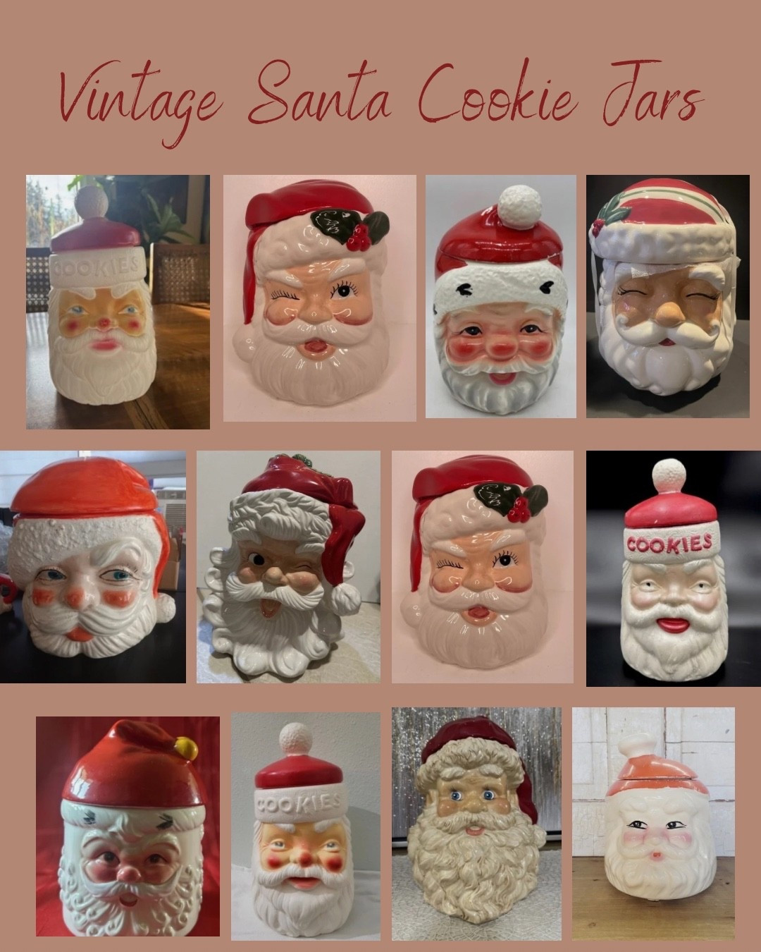 Vintage Santa Cookie Jars😍😍😍 oh my gosh these are amazing!! They won’t last long so be sure to check them out! 




#farmhousechristmas #militarywife #vintagechristmas #santa #christmasdecorations 

#LTKSeasonal #LTKGiftGuide #LTKHoliday