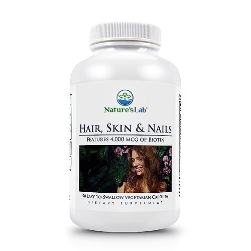 Nature's Lab Hair Skin and Nails - Biotin, BCAA, MSM, Vitamin Complex - 90 Ct (90 Day Supply) | Amazon (US)