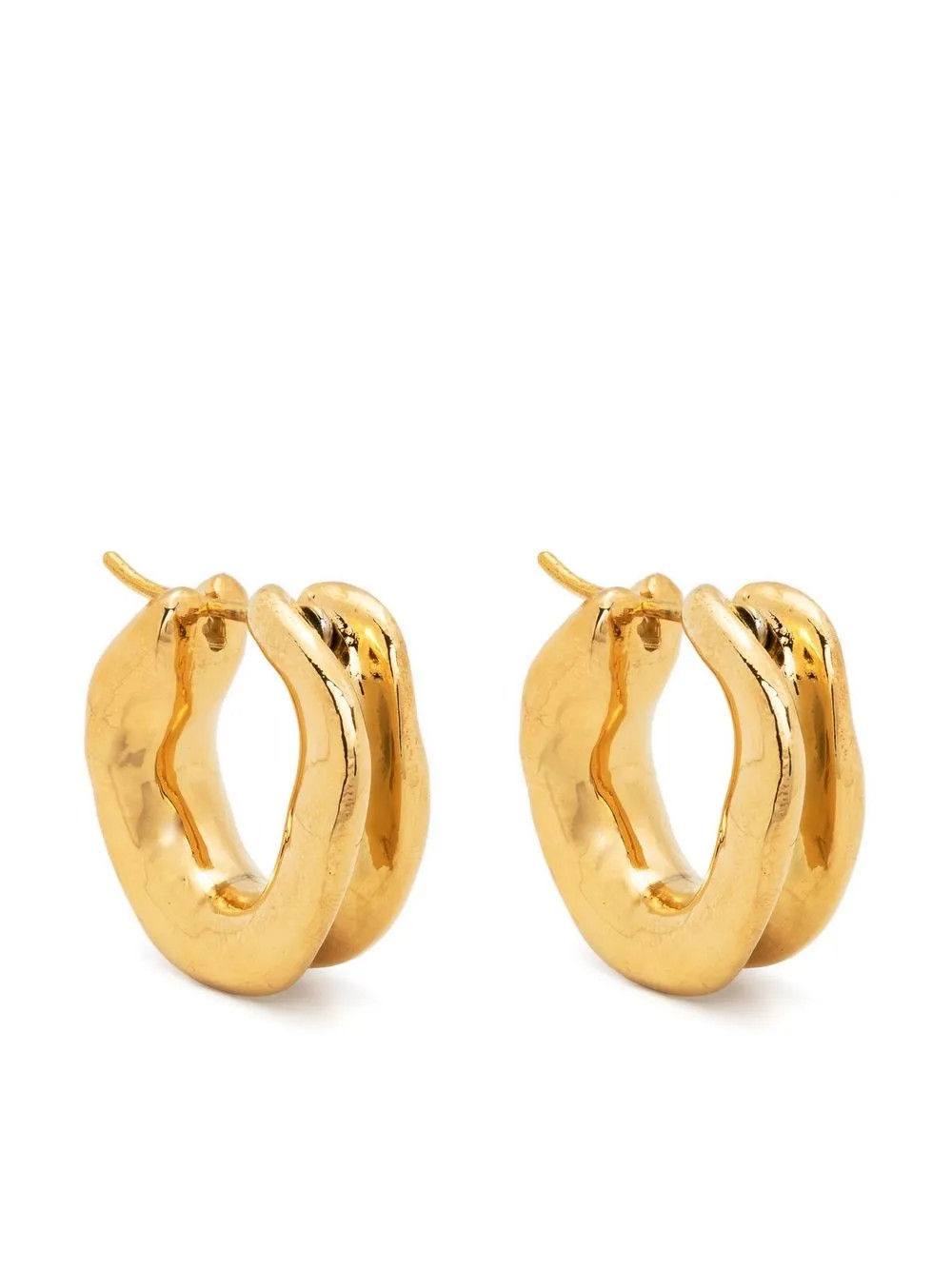 Vann Jewelry Asymmetric Rounded Hoop Earrings | Gold | FARFETCH | Farfetch Global