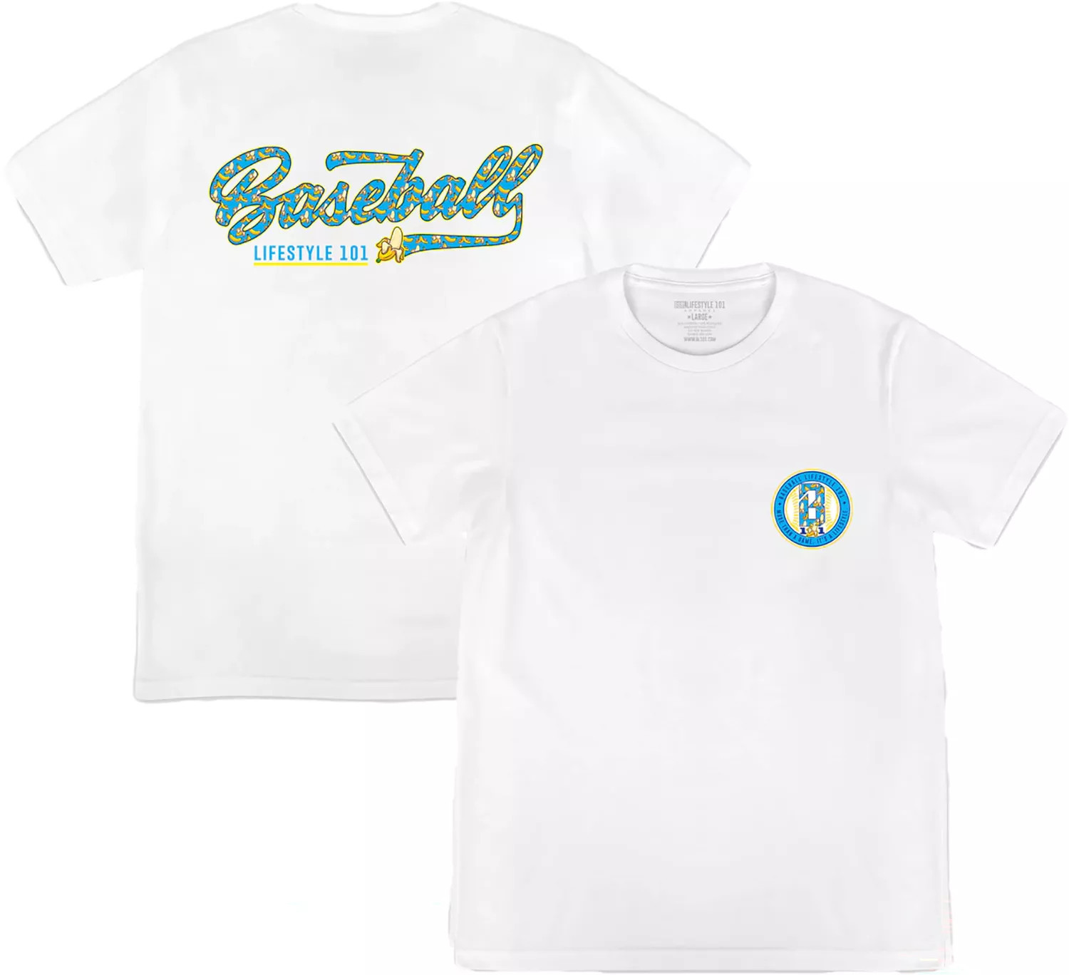 Baseball Lifestyle 101 Men's Banana Shirt, Medium, White | DICK'S Sporting Goods