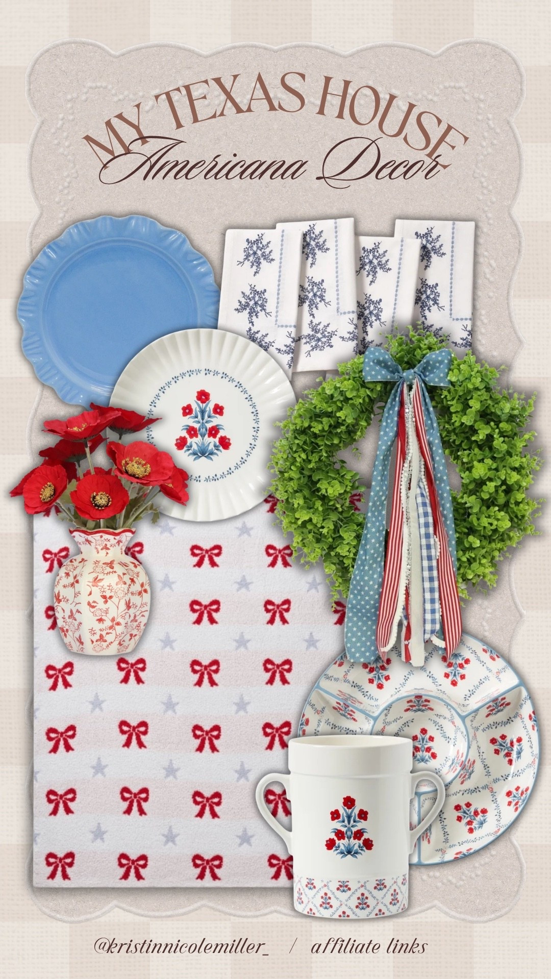 Cute new home decor from My Texas House! So fun for Memorial Day and Fourth of July 🇺🇸 

Seasonal summer red white and blue affordable indoor outdoor 

#LTKSeasonal #LTKHome