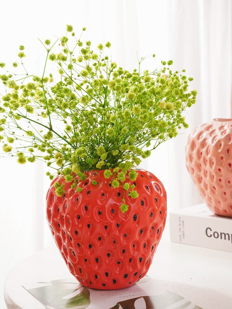 1pc Strawberry Design Flower Vase, Modern ABS Vase For Flower For Home | SHEIN