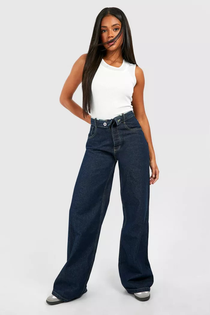 Basics Slouchy Wide Leg Jeans | boohoo (US & Canada)