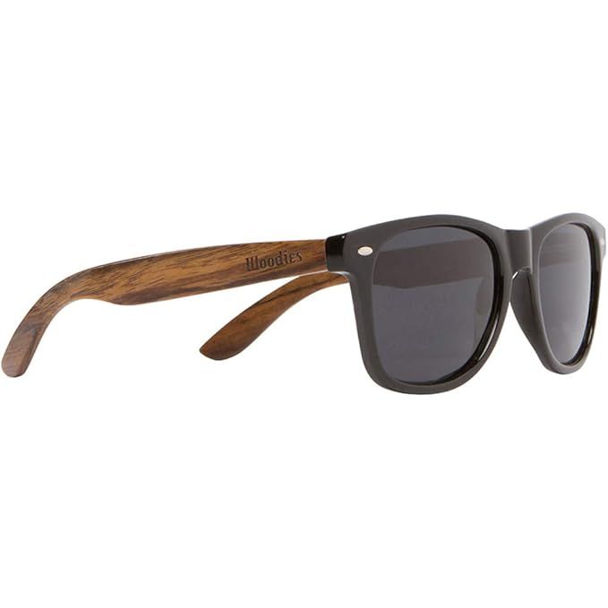 Woodies Wooden Sunglasses with Black Polarized Lens in Walnut Wood | Amazon (US)